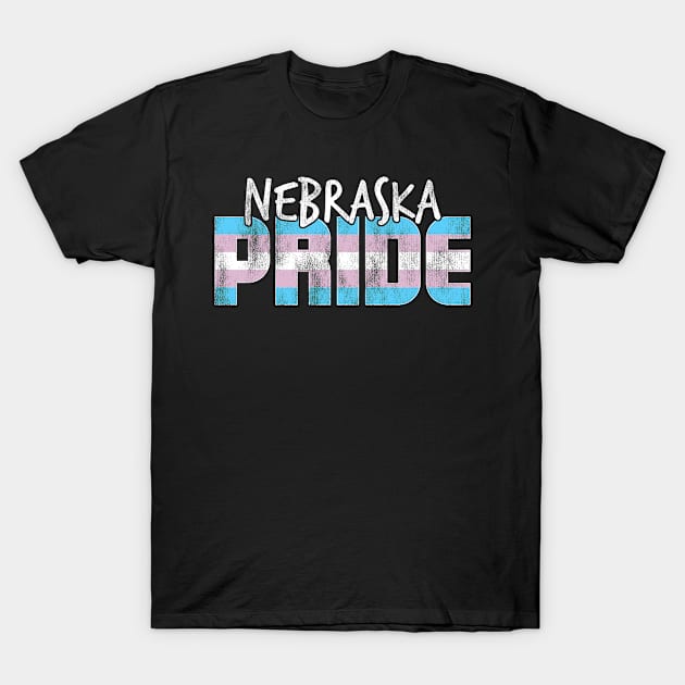 Nebraska Pride Transgender Flag T-Shirt by wheedesign